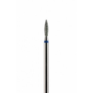 Фреза алмазная формы пламя синяя средняя зернистость диаметр 2,1 мм (021)